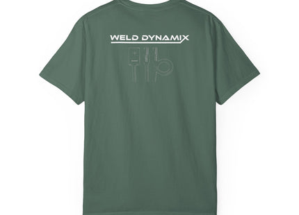 WD Relaxed fit T-Shirt: Medium-heavy weight (6.1  oz/yd² material) - WD Eagle 8-2025 Design Front, Flexlinc Back - Shirt brand: Comfort Colors 1717