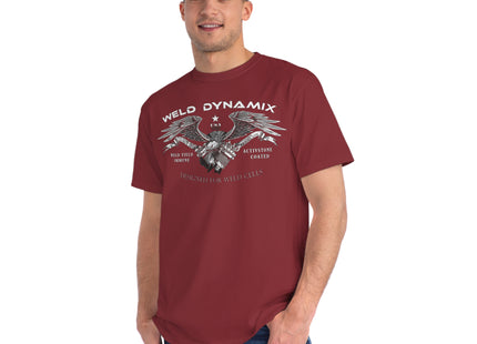 WD Regular fit T-Shirt: Medium weight (5.5  oz/yd² material) - WD Eagle Front, Flexlinc Back - Shirt brand: Econsious EC1000