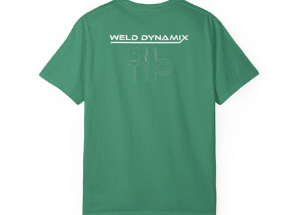 WD Relaxed fit T-Shirt: Medium-heavy weight (6.1  oz/yd² material) - WD Eagle 8-2025 Design Front, Flexlinc Back - Shirt brand: Comfort Colors 1717