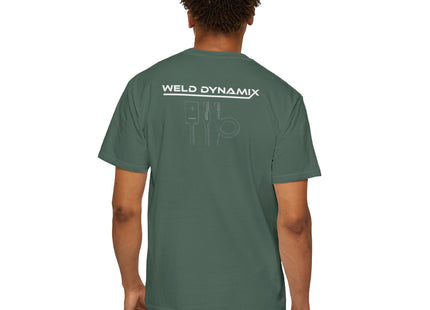 WD Relaxed fit T-Shirt: Medium-heavy weight (6.1  oz/yd² material) - WD Eagle 8-2025 Design Front, Flexlinc Back - Shirt brand: Comfort Colors 1717