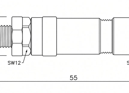 #WCA-0803-MXAH  M8 3-Pin Male Straight Field Attachable Connector - WELD RESISTANT
