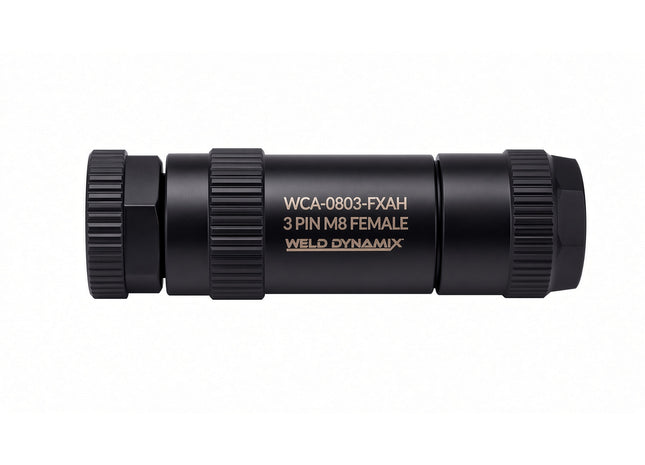 #WCA-0803-FXAH  M8 3-Pin Female Straight Field Attachable Connector - WELD RESISTANT (Copy)