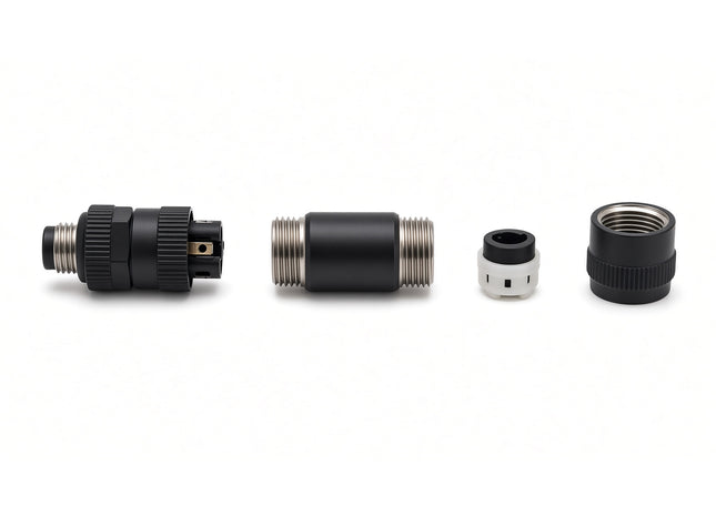 #WCA-0803-MXAH  M8 3-Pin Male Straight Field Attachable Connector - WELD RESISTANT