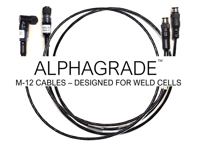 #WCC-0100-T5MF-A ALPHAGRADE Universal Weld Immune Cable 1.0m Length - 5 Pin M Straight/F Straight - Shielded