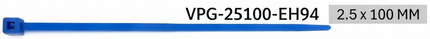 #VPG-25100-EH94 Hi-Temp ETFE Zip Ties - 2.5mm x 100mm (50/pack)