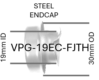 #VPG-19EC-SJTH  19mm ID Endcap   - for VPG-1905-SJTH Stainless Flex