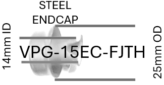 #VPG-15EC-SJTH  15mm ID Endcap   - for VPG-1505-SJTH Stainless Flex