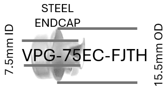 #VPG-75EC-SJTH  7.5mm ID Endcap   - for VPG-7505-SJTH Stainless Flex
