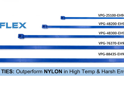 #VPG-88435-EH94 Hi-Temp ETFE Zip Ties - 8.8mm x 465mm (50/Pkg)