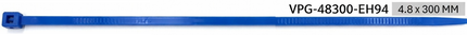 #VPG-48300-EH94 Hi-Temp ETFE Zip Ties - 4.8mm x 300mm (50/pkg)