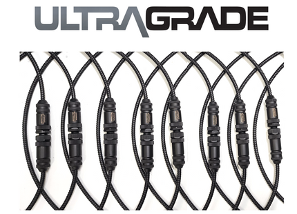 #WCC-0054-F4MF-U M12 4-Pin ULTRAGRADE Armored Stainless FLEXLINC Cable - Male Straight to Female Straight - 54" Length