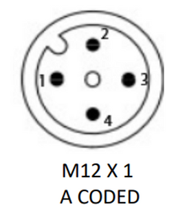 #WCA-1204-MXAH  M12 4-Pin Male Straight Field Attachable Connector