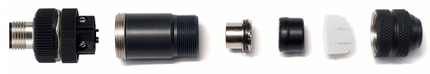 #WCA-1204-MXAH  M12 4-Pin Male Straight Field Attachable Connector