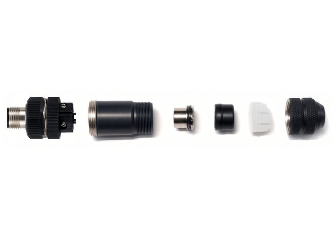 #WCA-1204-MXAH  M12 4-Pin Male Straight Field Attachable Connector