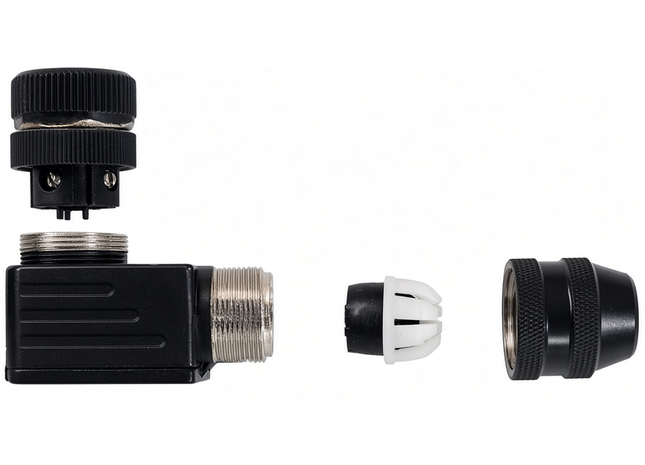 #WCA-1204-F9AH  M12 4-Pin Female 90 Field Attachable Connector