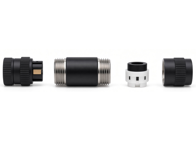 #WCA-1204-FXAH  M12 4-Pin Female Straight Field Attachable Connector