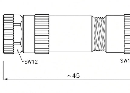 #WCA-0804-FXAH  M8 4-Pin Female Straight Field Attachable Connector - WELD RESISTANT