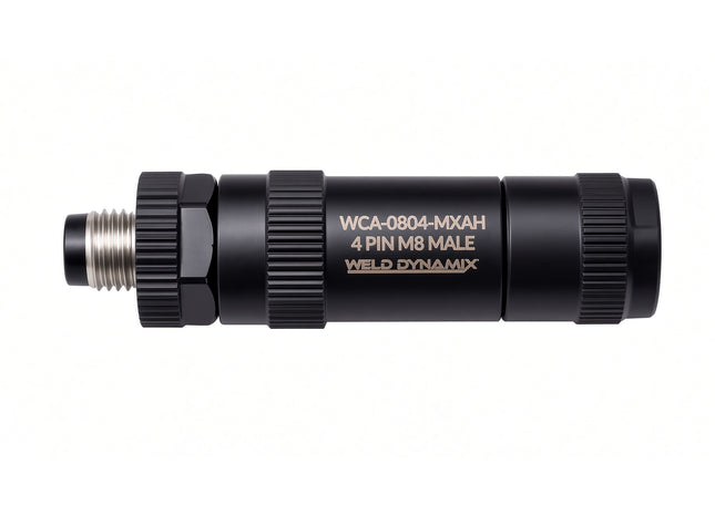 #WCA-0804-MXAH  M8 4-Pin Male Straight Field Attachable Connector - WELD RESISTANT